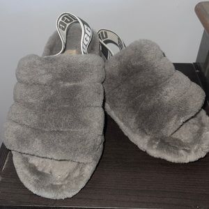 Grey slip on UGG Slippers